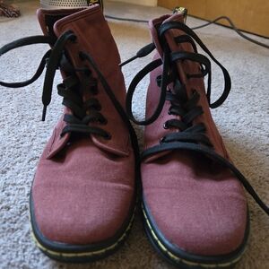 Dr. Martens Red Combat Moto Sneaker